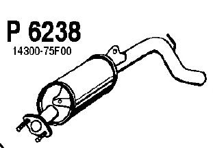 Глушитель выхлопных газов конечный P6238