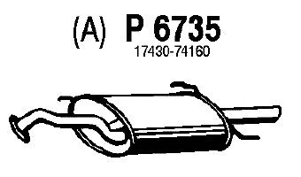 Глушитель выхлопных газов конечный P6735