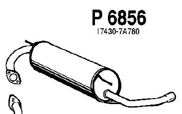 Глушитель выхлопных газов конечный P6856