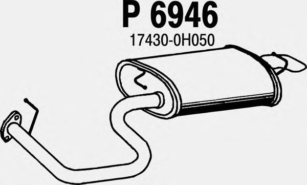 Глушитель выхлопных газов конечный P6946
