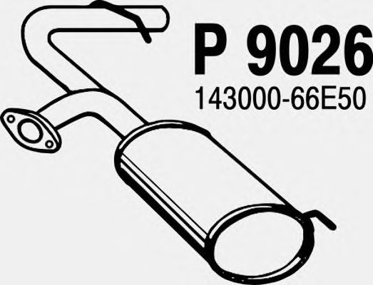 Глушитель выхлопных газов конечный P9026