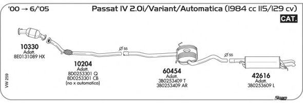 Exhaust System VW259