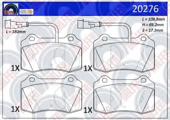 Brake Pad Set, disc brake 20276