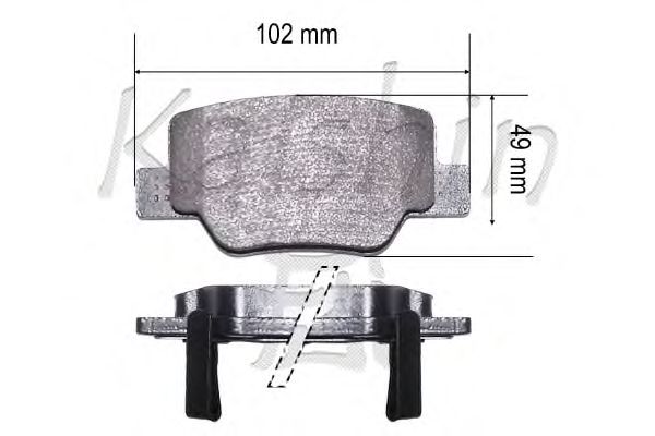 Комплект тормозных колодок, дисковый тормоз D10187