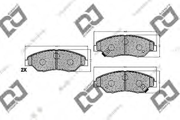 Комплект тормозных колодок, дисковый тормоз BP1357