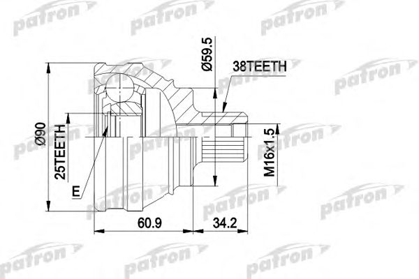 Joint Kit, drive shaft PCV1119