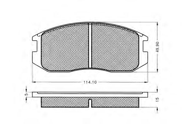 Комплект тормозных колодок, дисковый тормоз 7.145