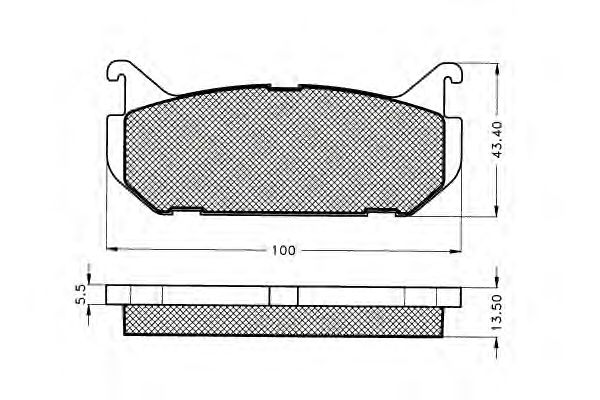 Комплект тормозных колодок, дисковый тормоз 7.129S