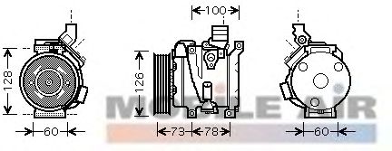 Kompressori, ilmastointilaite 6053K451
