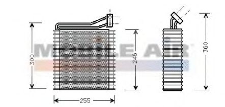 Evaporador, ar condicionado 6007V040