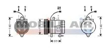 Compressor, ar condicionado 6082K013