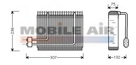 Evaporator, air conditioning 6082V014
