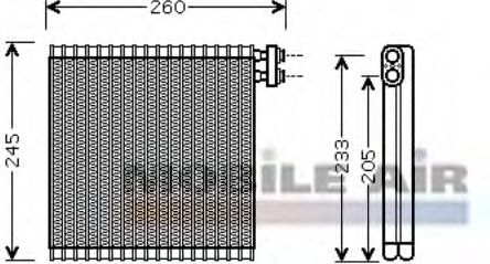 Evaporador, ar condicionado 6027V216