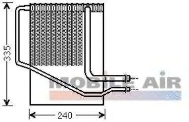Evaporator, air conditioning 6007V099