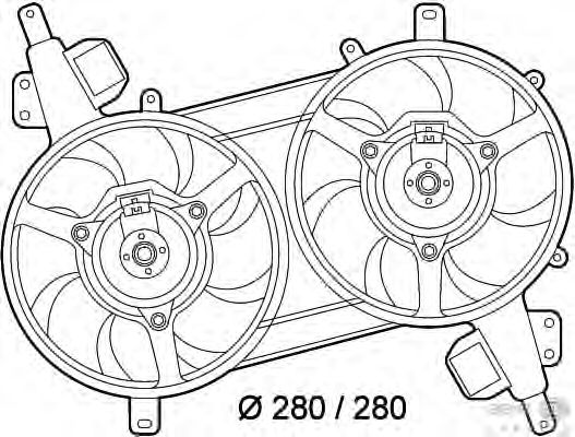 Вентилятор, охлаждение двигателя 8EW 351 039-601