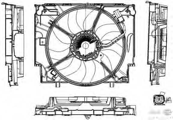 Вентилятор, охлаждение двигателя 8EW 351 040-711