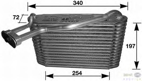 Evaporator, air conditioning 8FV 351 210-201