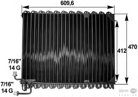 Condensador, ar condicionado 8FC 351 300-151