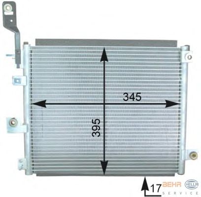 Condensador, ar condicionado 8FC 351 303-101