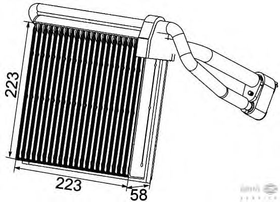 Evaporador, ar condicionado 8FV 351 330-741