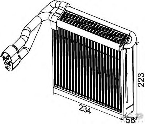 Evaporador, aire acondicionado 8FV 351 330-771