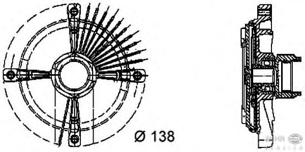 Сцепление, вентилятор радиатора 8MV 376 732-151
