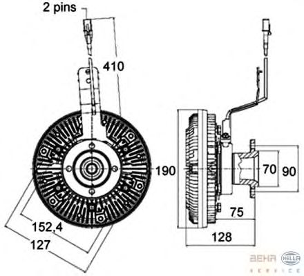 Embraiagem, ventilador do radiador 8MV 376 758-481