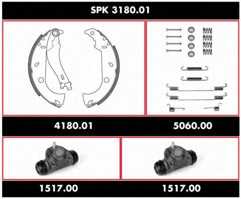 Brake Set, drum brakes SPK 3180.01