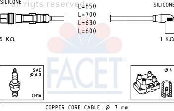 Комплект проводов зажигания 4.9601