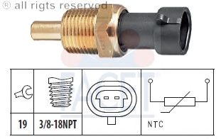 Sensor, olietemp.; Kølevæsketemperatur-sensor; Sensor, kølevæsketemp.; Sensor, kølevæsketemp. 7.3129