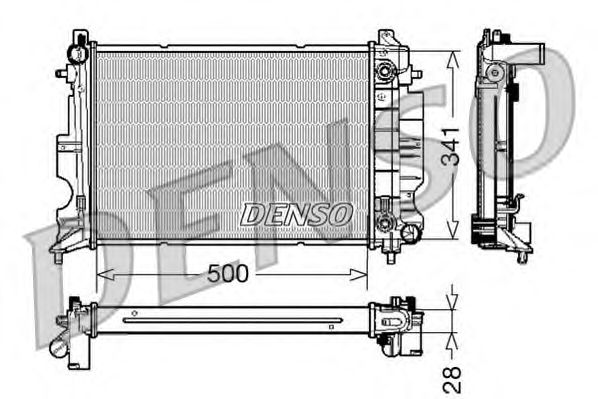 Radiador, refrigeración del motor DRM25013