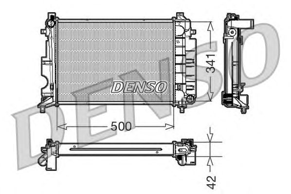 Radiator, engine cooling DRM25014