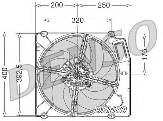Ventilador, refrigeração do motor DER01003