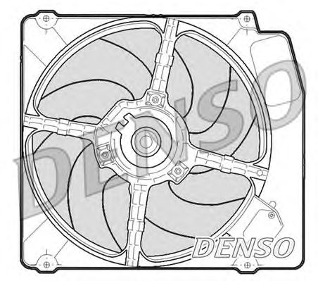 Вентилятор, охлаждение двигателя DER01203