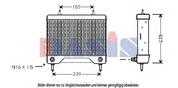 масляный радиатор, двигательное масло 126180N
