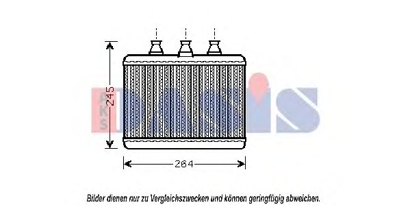 Permutador de calor, aquecimento do habitáculo 059002N