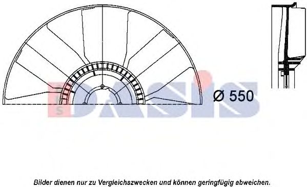 ventilatorhjul, motorkjøling 408002N