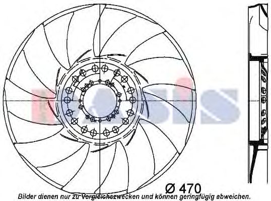 Fan Wheel, engine cooling 058022N