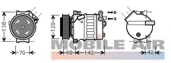 Compressor, ar condicionado 6037K543