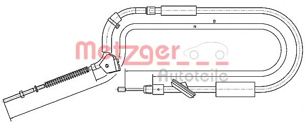 Cable, parking brake 10.9335