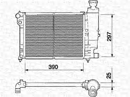 Radiator, engine cooling 350213328000