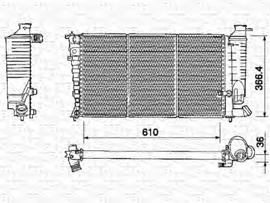 Radiator, engine cooling 350213376000