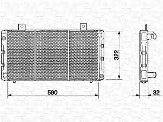 Radiator, engine cooling 350213629000