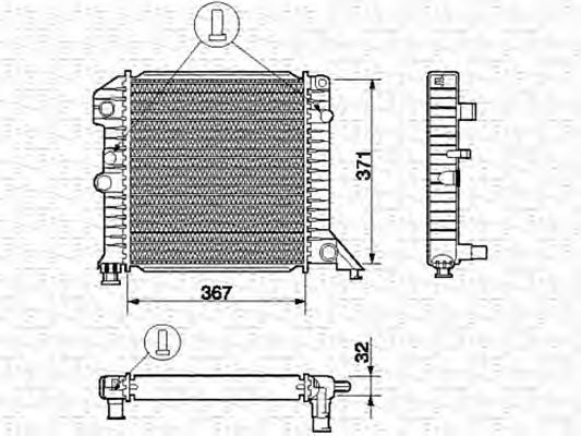 Radiator, engine cooling 350213662000