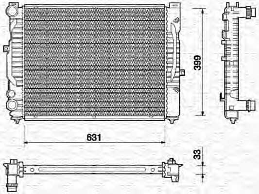 Radiator, engine cooling 350213712000
