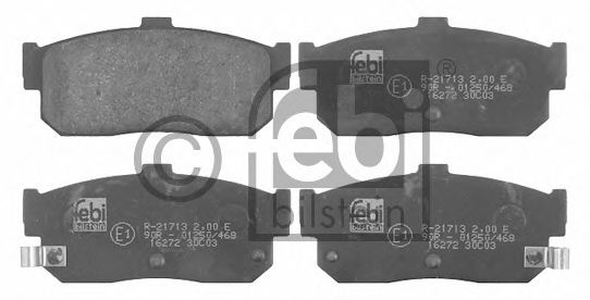 Комплект тормозных колодок, дисковый тормоз 16272