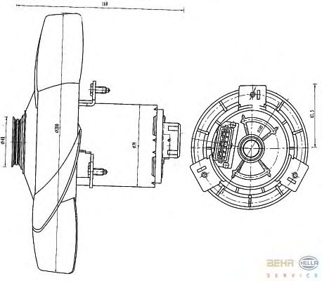 Βεντιλατέρ, ψύξη κινητήρα 8EW 351 041-191
