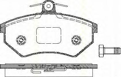 Комплект тормозных колодок, дисковый тормоз 8110 10975