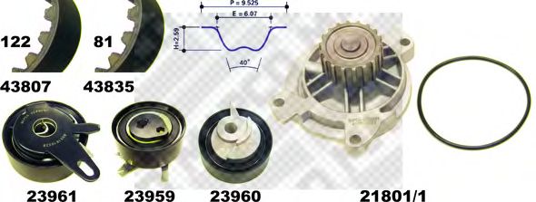 Water Pump & Timing Belt Kit 41819/1