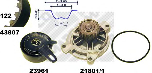 Water Pump & Timing Belt Kit 41839/1